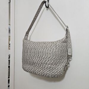 Eric Javits Woven Should Bag And Crossbody Convertable Silver Accents